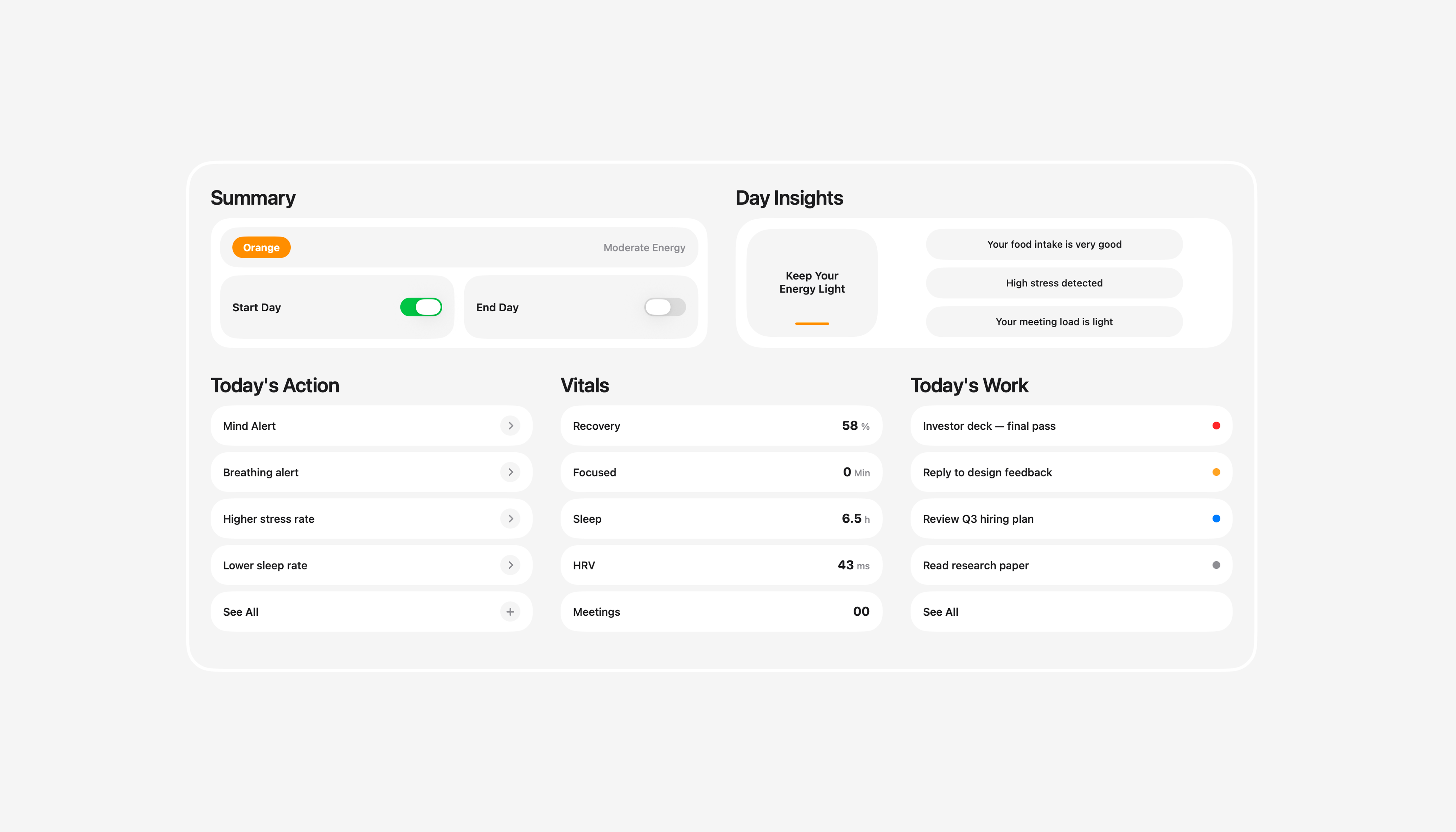 Aura Clarus Desktop — Dashboard